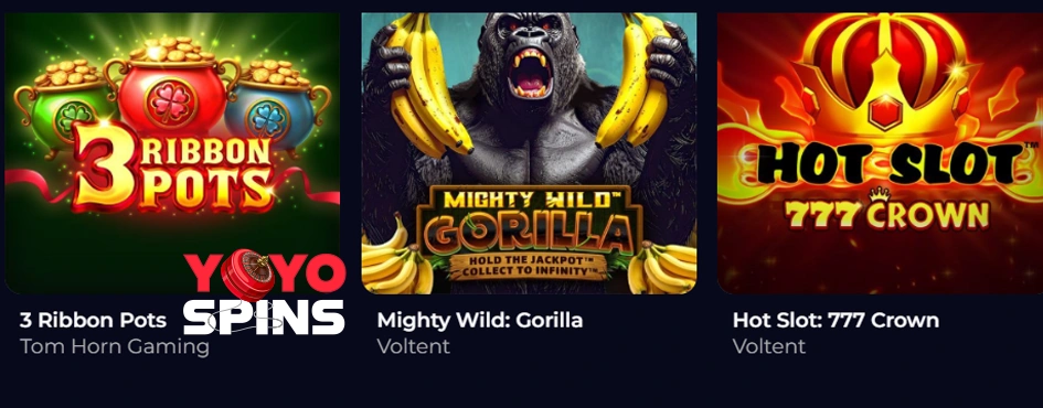 Top Slots Vollübersicht nach Kategorie