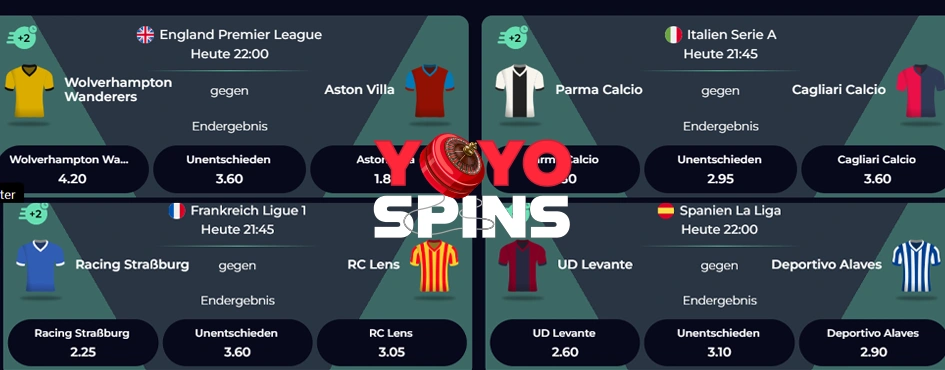 Deutschland YoyoSpins online Bereich sind alle Gruppenspiele